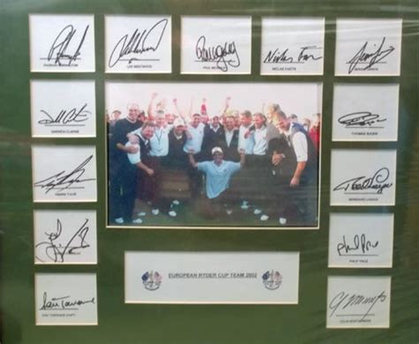 Signed Ryder Cup Golf Memorabilia