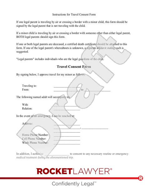 Child Travel Consent Letter Template - Infoupdate.org