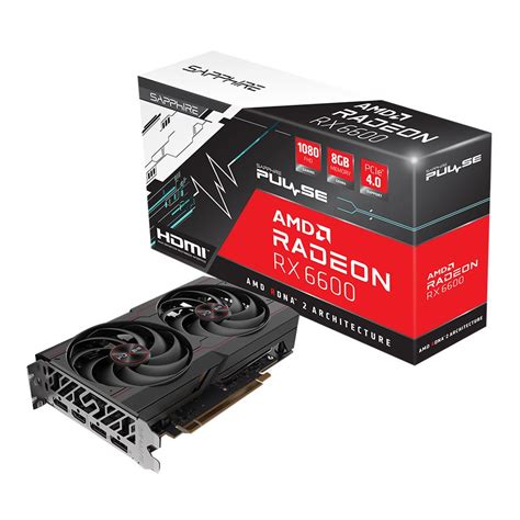 SAPPHIRE PULSE Radeon RX 6600 8GB GDDR6 PCI Express 4.0 ATX Gaming Graphics Card