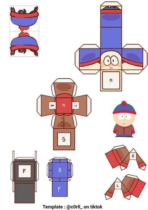 Stan Marsh PaperCraft | South park, Paper crafts, Paper dolls