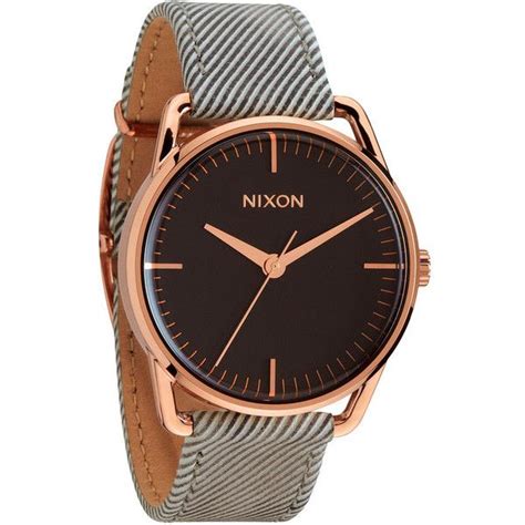 Nixon 'The Mellor' Pinstripe Leather Strap Watch | Leather, Watches for ...