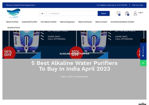 5 Best Alkaline Water Purifiers To Buy In India April 2023 by Clean Jal ...