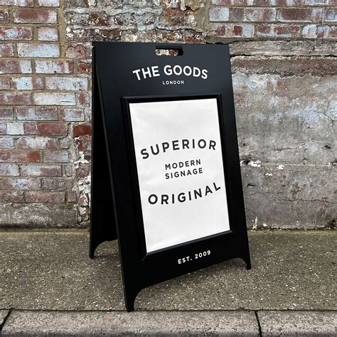 'A' board Pavement Poster sign (Black) – 'The Goods' Signs London