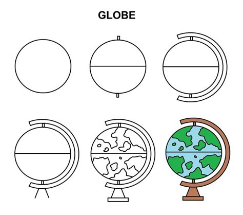 Pin by Lee Nelson on Lee's Drawing Tutorials | Globe drawing, Step by step drawing, Diy canvas art