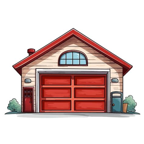 Premium Vector | Hand drawn Garage cartoon vector illustration clipart ...