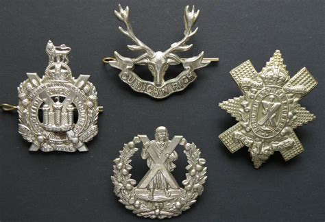 cap badges Scottish regiments - Royal British Army - WWI period. - Catawiki