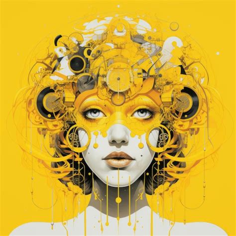 Premium Photo | Yellow Art Symbolism And Visual Design In The Style Of ...