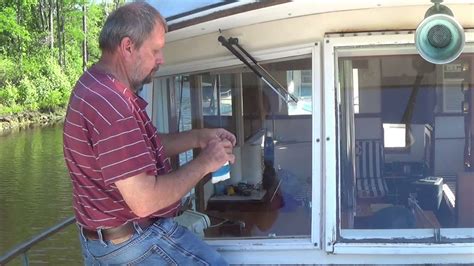 Boat Windshield wiper motor replace - YouTube