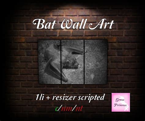 Second Life Marketplace - {.Gross Princess.} Bat Wall Art