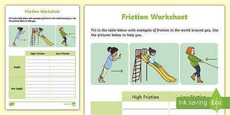 Friction Worksheet | Forces and Motion | Primary Resources