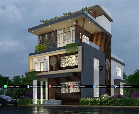 Panash Designs - Three Storey House | Modern House Design...