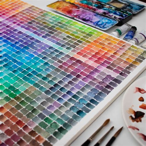 Huge Watercolor Mixing Chart — Stephanie Kilgast - Contemporary ...