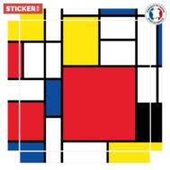 Sticker Ikea Lack Mondrian 35x35cm | DIY Ikea | StickerDeco.fr