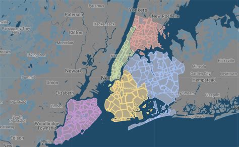 New York City Neighborhoods Map – Eric Brightwell