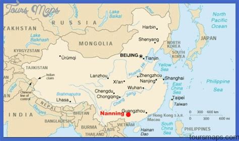 Nanning Map Tourist Attractions - ToursMaps.com