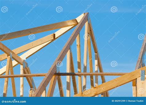 New Residential Construction Roof Framing Stock Photo - Image: 44291299