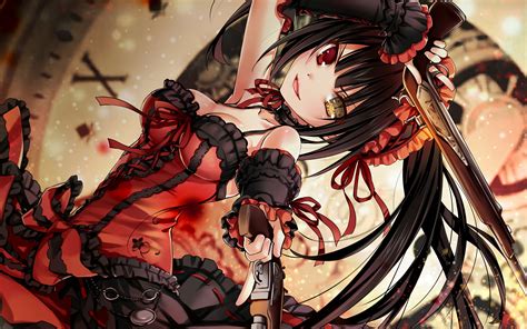 Black haired female anime character, Tokisaki Kurumi, Date A Live HD wallpaper | Wallpaper Flare