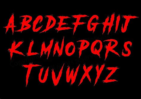 Scary Font Svg Scary Alphabet Svg Horror Font Svg Horror Etsy Porn ...