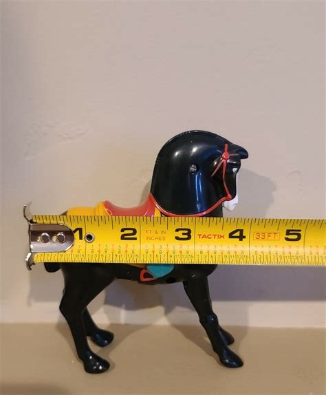 1998 Disney Mulan Khan Black Horse Wind-Up Trotting Toy *Read Details ...