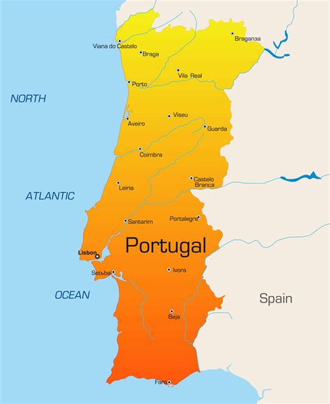 Map of Portugal - Guide of the World