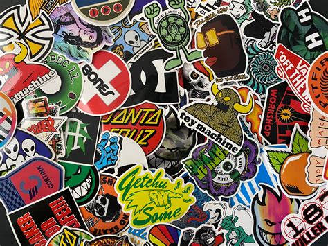 100pcs Skateboard Brands Logos Themed Waterproof Sticker Pack | Etsy