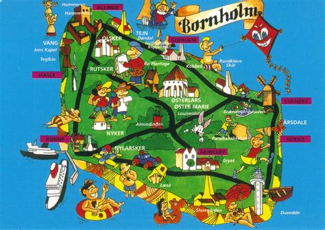 Bornholm Denmark map postcard #2 | Erin | Flickr