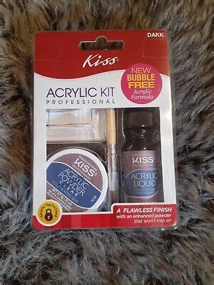 Kiss Acrylic Professional Nail Kit 20 White Tips Acrylic Liquid Acrylic Powder 731509633740 | eBay