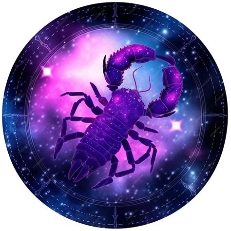 Premium AI Image | Zodiac sign of scorpion in the center of a galaxy ...