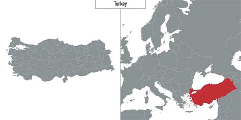 map of Turkey and location on Europe map 28650200 Vector Art at Vecteezy