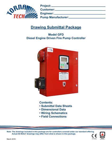 Drawing Submittal Package - Tornatech Fire Pump Controllers | Manualzz