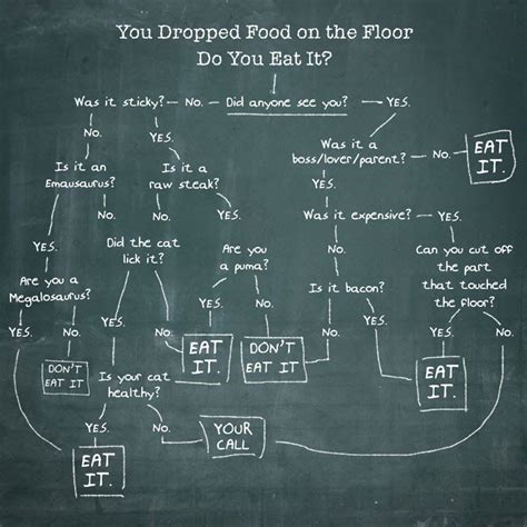 you dropped food on the floor | Decision tree, Flow chart