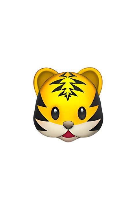 a yellow and black tiger head on a white background