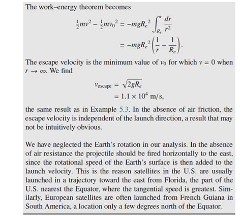 A mistake in the derivation of escape velocity