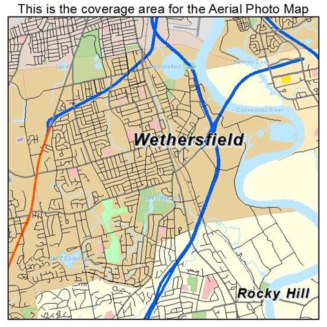 Aerial Photography Map of Wethersfield, CT Connecticut