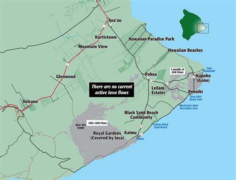 Hawaii Volcano Eruption Update - Current Lava Map | Big island, Hawaii ...