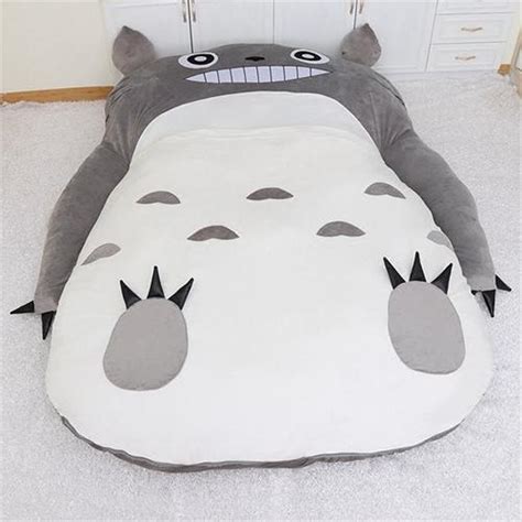 Dorimytrader Anime Totoro Sleeping Bag Soft Plush Large Cartoon Totoro Sofa Bed Tatami Beanbag ...