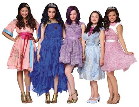 Disney's Descendants' Lonnie, Evie, Mal, Jane and Audrey ( right to ...