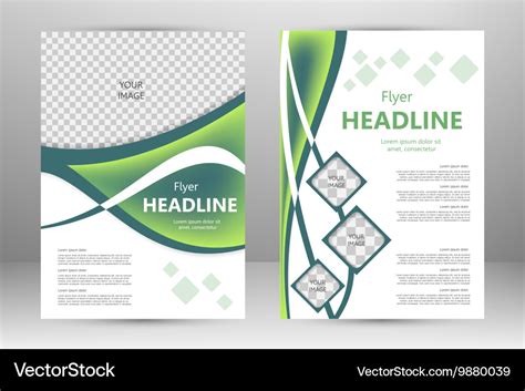 Flyer template design Royalty Free Vector Image