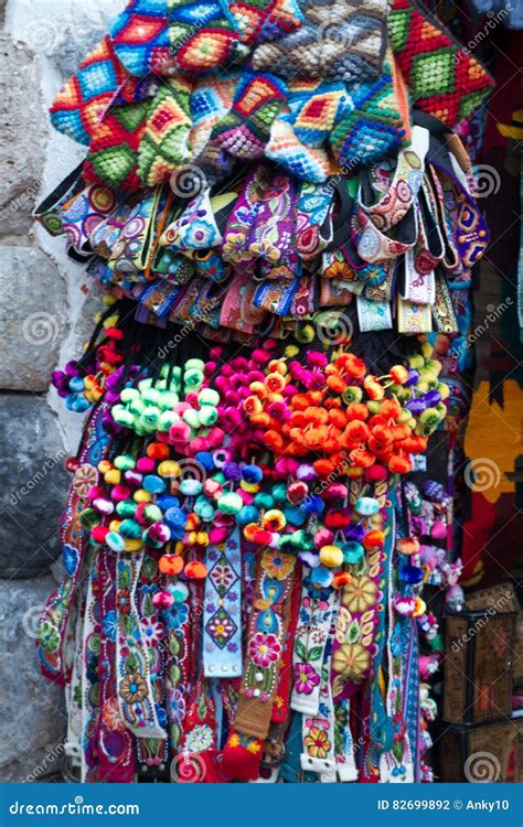 Colorful souvenirs editorial photography. Image of peruvian - 82699892