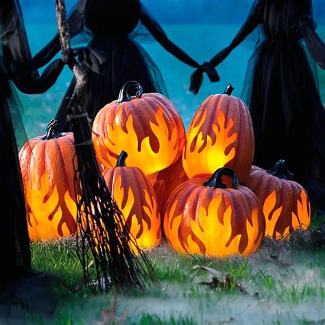 Flame Lighted Pumpkins | Best 2019 Halloween Decor at Grandin Road | POPSUGAR Home Photo 37