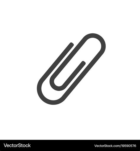 Paperclip icon isolated Royalty Free Vector Image