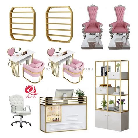 Factory Wholesale Nail Salon Furniture Vented Nail Table Used Manicure ...