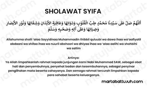 Bacaan Sholawat Syifa: Arab Latin dan Artinya – M7