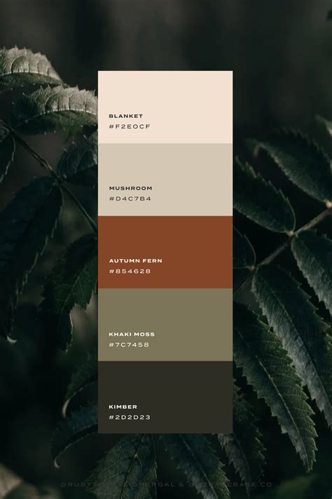 Autumnal, Natural and Warm Colour Palette for Your Brand and Squarespace Website | Nature color ...