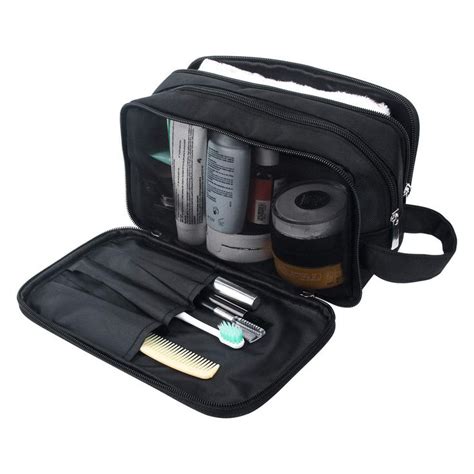 Trousse de Toilette Homme, Sac de Toilettes Cosmetiques Maquillage à Suspendre pour Voyage (Noir ...