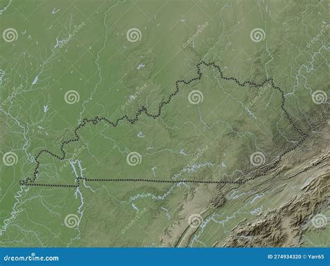 Kentucky, United States of America. Wiki. No Legend Stock Illustration ...