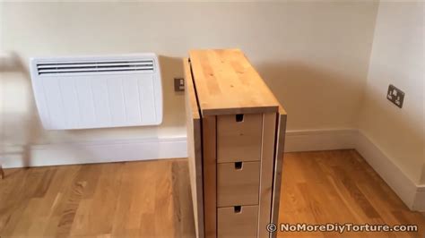 folding table ikea norden dining table - YouTube