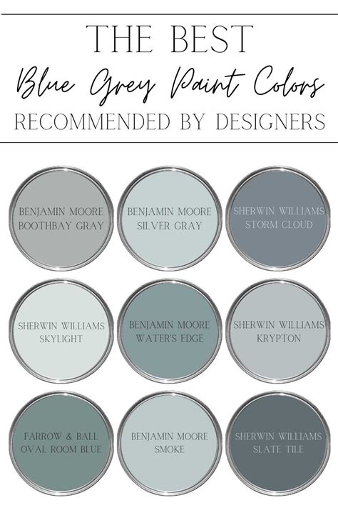 Most Recommended Blue Grey Paint Colors for a Calm Home | Blue gray paint colors, House paint ...