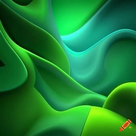 3d green wallpaper on Craiyon