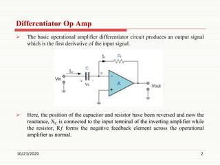 Differentiator OP Amp | PPT